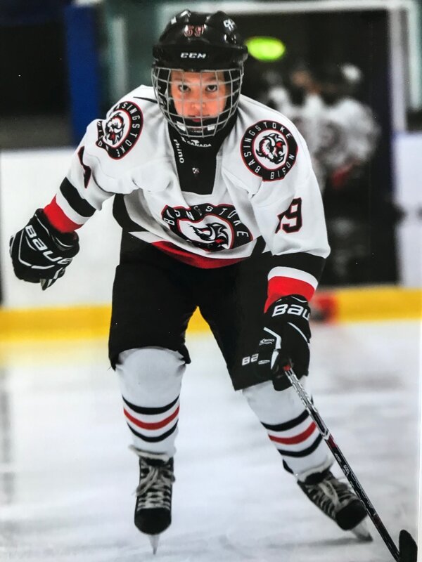 Image of Thorsten hits the ice for the Junior Bisons