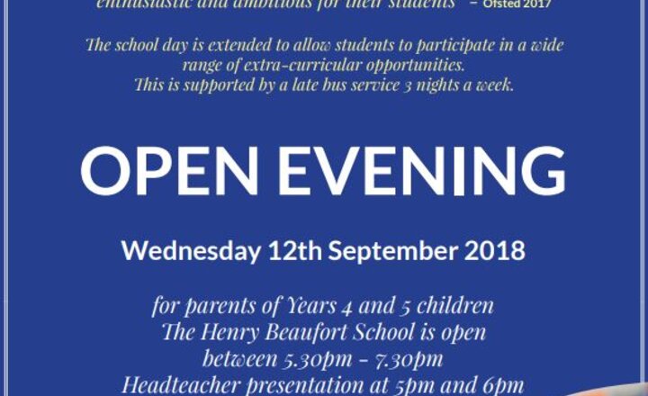 Image of Open Evening at The Henry Beaufort School