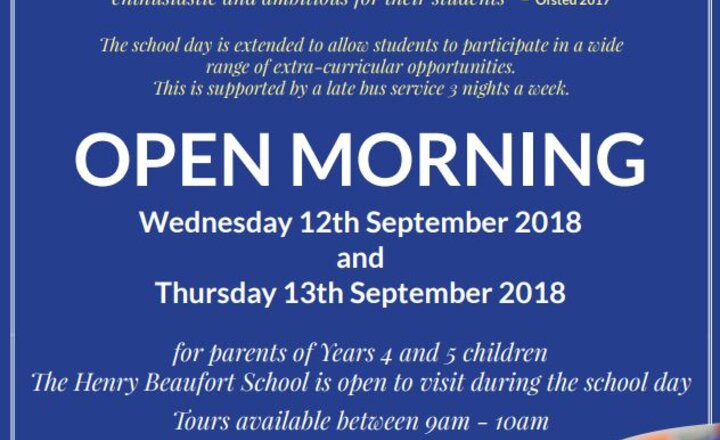 Image of Open Morning at The Henry Beaufort School