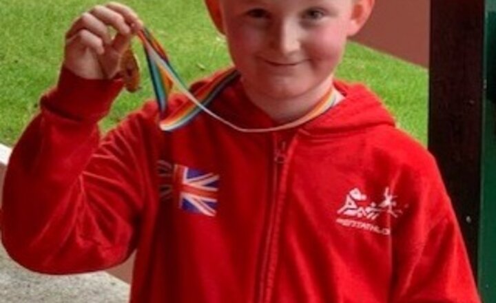 Image of Liam in the Laser Run Championships